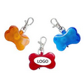 Bone Shape Dog Tag Safety LED Flash Collar Light